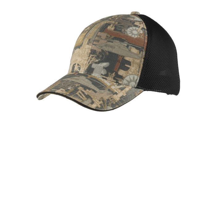 Oilfield Camo/ Black Mesh